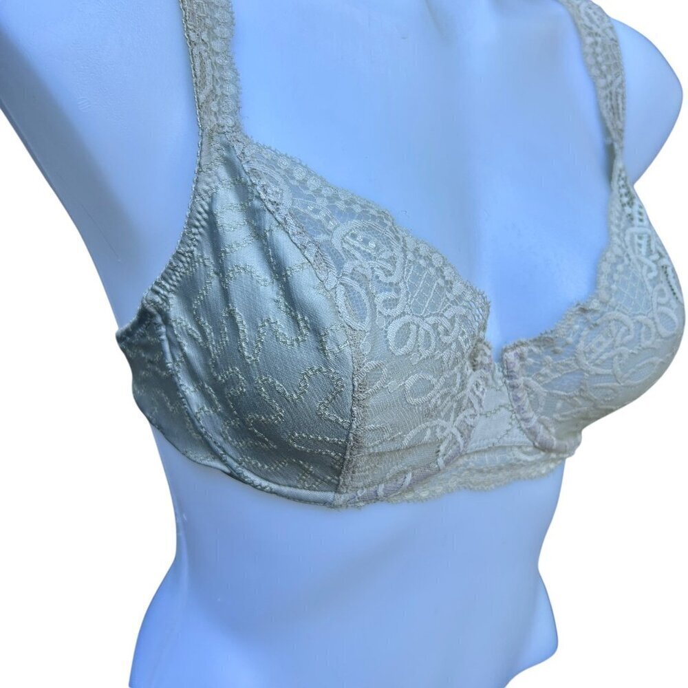 Felina Beige Taupe Unlined Underwire Balconette Bra 32DD